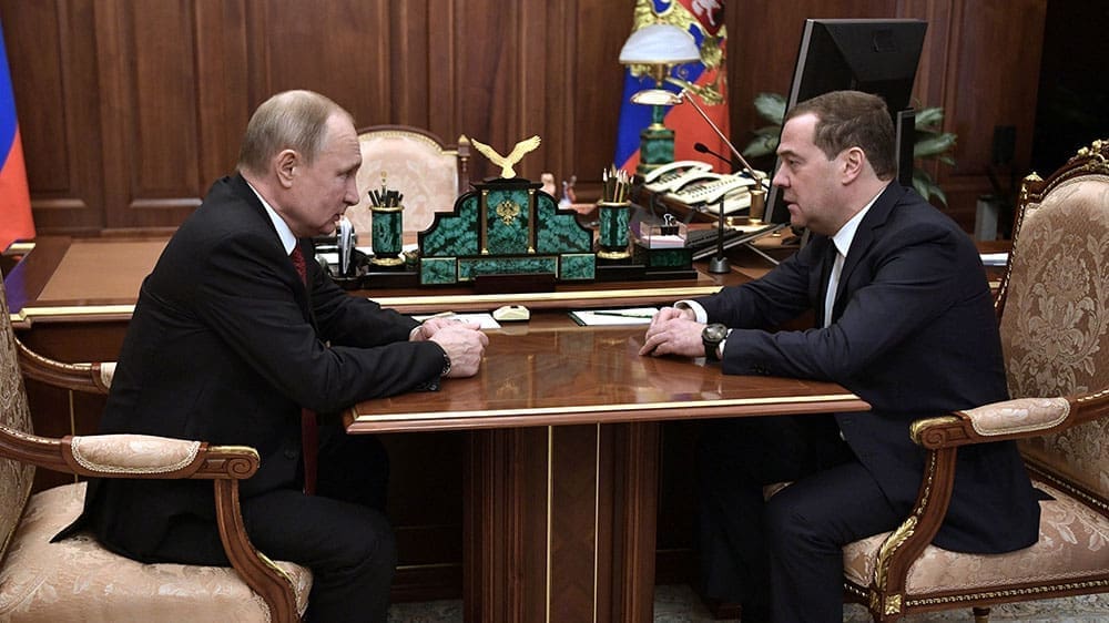 Владимир Путин и Дмитрий Медведев